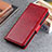 Leather Case Stands Flip Cover L06 Holder for LG K22 Red