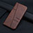 Leather Case Stands Flip Cover L06 Holder for Motorola Moto Edge 20 Pro 5G Brown
