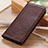 Leather Case Stands Flip Cover L06 Holder for Motorola Moto G9 Power Brown