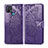 Leather Case Stands Flip Cover L06 Holder for Oppo A15 Purple
