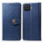 Leather Case Stands Flip Cover L06 Holder for Oppo A93 Blue