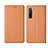 Leather Case Stands Flip Cover L06 Holder for Oppo Find X2 Lite Orange