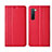 Leather Case Stands Flip Cover L06 Holder for Oppo Find X2 Lite Red