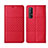 Leather Case Stands Flip Cover L06 Holder for Oppo Find X2 Neo Red