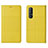 Leather Case Stands Flip Cover L06 Holder for Oppo Find X2 Neo Yellow