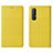 Leather Case Stands Flip Cover L06 Holder for Oppo Reno3 Pro Yellow