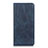 Leather Case Stands Flip Cover L06 Holder for Realme C17 Blue