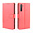 Leather Case Stands Flip Cover L06 Holder for Realme XT Red