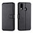 Leather Case Stands Flip Cover L06 Holder for Samsung Galaxy A20s Black