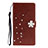 Leather Case Stands Flip Cover L06 Holder for Samsung Galaxy A51 5G Brown