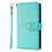 Leather Case Stands Flip Cover L06 Holder for Samsung Galaxy S20 Plus 5G Cyan