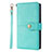 Leather Case Stands Flip Cover L06 Holder for Samsung Galaxy S20 Ultra 5G Cyan