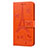 Leather Case Stands Flip Cover L06 Holder for Sony Xperia 8 Lite Orange