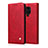 Leather Case Stands Flip Cover L06 Holder for Xiaomi Redmi Note 9S Red