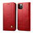 Leather Case Stands Flip Cover L07 Holder for Apple iPhone 12 Pro Max Red