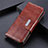 Leather Case Stands Flip Cover L07 Holder for Huawei Honor 9S Brown