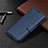 Leather Case Stands Flip Cover L07 Holder for Huawei P Smart (2020) Blue