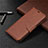 Leather Case Stands Flip Cover L07 Holder for Huawei P Smart (2020) Brown