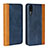 Leather Case Stands Flip Cover L07 Holder for Huawei P20 Blue