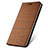 Leather Case Stands Flip Cover L07 Holder for Oppo A5 (2020) Brown