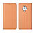 Leather Case Stands Flip Cover L07 Holder for Vivo X50 Lite Orange