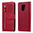 Leather Case Stands Flip Cover L07 Holder for Xiaomi Poco M2 Pro Red
