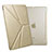 Leather Case Stands Flip Cover L08 for Apple New iPad 9.7 (2017) Gold
