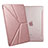 Leather Case Stands Flip Cover L08 for Apple New iPad 9.7 (2017) Rose Gold