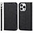 Leather Case Stands Flip Cover L08 Holder for Apple iPhone 13 Pro Black