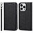 Leather Case Stands Flip Cover L08 Holder for Apple iPhone 14 Pro Max Black