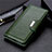 Leather Case Stands Flip Cover L08 Holder for Huawei Nova 8 5G Green