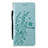 Leather Case Stands Flip Cover L08 Holder for Huawei P20 Cyan