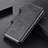 Leather Case Stands Flip Cover L08 Holder for Motorola Moto Edge Black