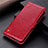 Leather Case Stands Flip Cover L08 Holder for Motorola Moto G 5G Red