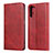 Leather Case Stands Flip Cover L08 Holder for Oppo Reno3 A Red