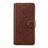 Leather Case Stands Flip Cover L08 Holder for Realme 6 Pro Brown