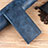 Leather Case Stands Flip Cover L08 Holder for Samsung Galaxy M21s Blue