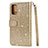 Leather Case Stands Flip Cover L08 Holder for Samsung Galaxy S20 Gold