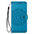 Leather Case Stands Flip Cover L08 Holder for Samsung Galaxy S20 Plus 5G Blue