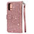 Leather Case Stands Flip Cover L08 Holder for Samsung Galaxy S20 Rose Gold