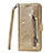 Leather Case Stands Flip Cover L08 Holder for Samsung Galaxy S20 Ultra 5G Gold