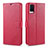 Leather Case Stands Flip Cover L08 Holder for Vivo V20 Pro 5G Red