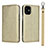 Leather Case Stands Flip Cover L09 Holder for Apple iPhone 12 Mini Gold