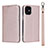 Leather Case Stands Flip Cover L09 Holder for Apple iPhone 12 Mini Rose Gold