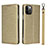 Leather Case Stands Flip Cover L09 Holder for Apple iPhone 12 Pro Gold