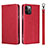 Leather Case Stands Flip Cover L09 Holder for Apple iPhone 12 Pro Red