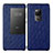 Leather Case Stands Flip Cover L09 Holder for Huawei Mate 20 Blue