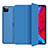 Leather Case Stands Flip Cover L10 Holder for Apple iPad Pro 12.9 (2020) Blue