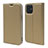 Leather Case Stands Flip Cover L10 Holder for Apple iPhone 12 Gold