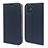 Leather Case Stands Flip Cover L10 Holder for Apple iPhone 12 Navy Blue
